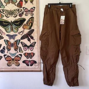 HALARA jogger pants nylon - swishy - medium - brown